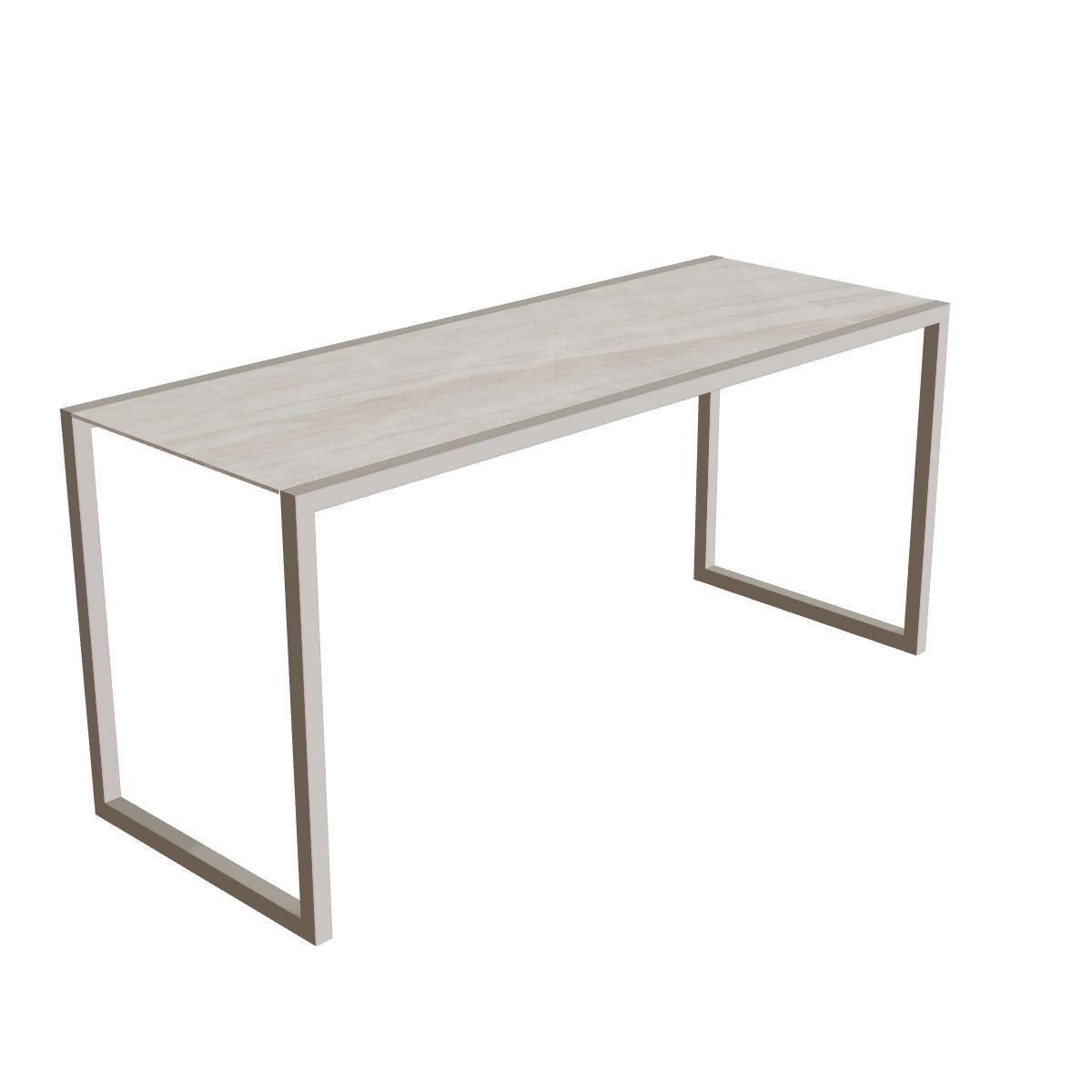 Royal Botania Ninix Bartisch 240 x 90 cm, Gestell pebble, Keramik grau-braun geädert (Strato Quartz)