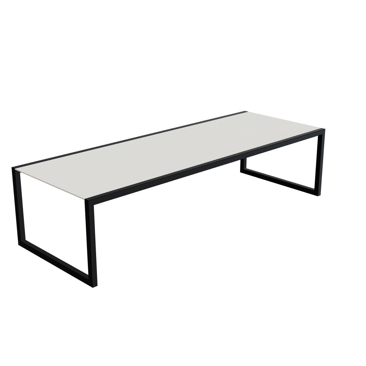Royal Botania Ninix Tisch 300 x 110 cm, Gestell anthrazit, Keramik weiß (white)