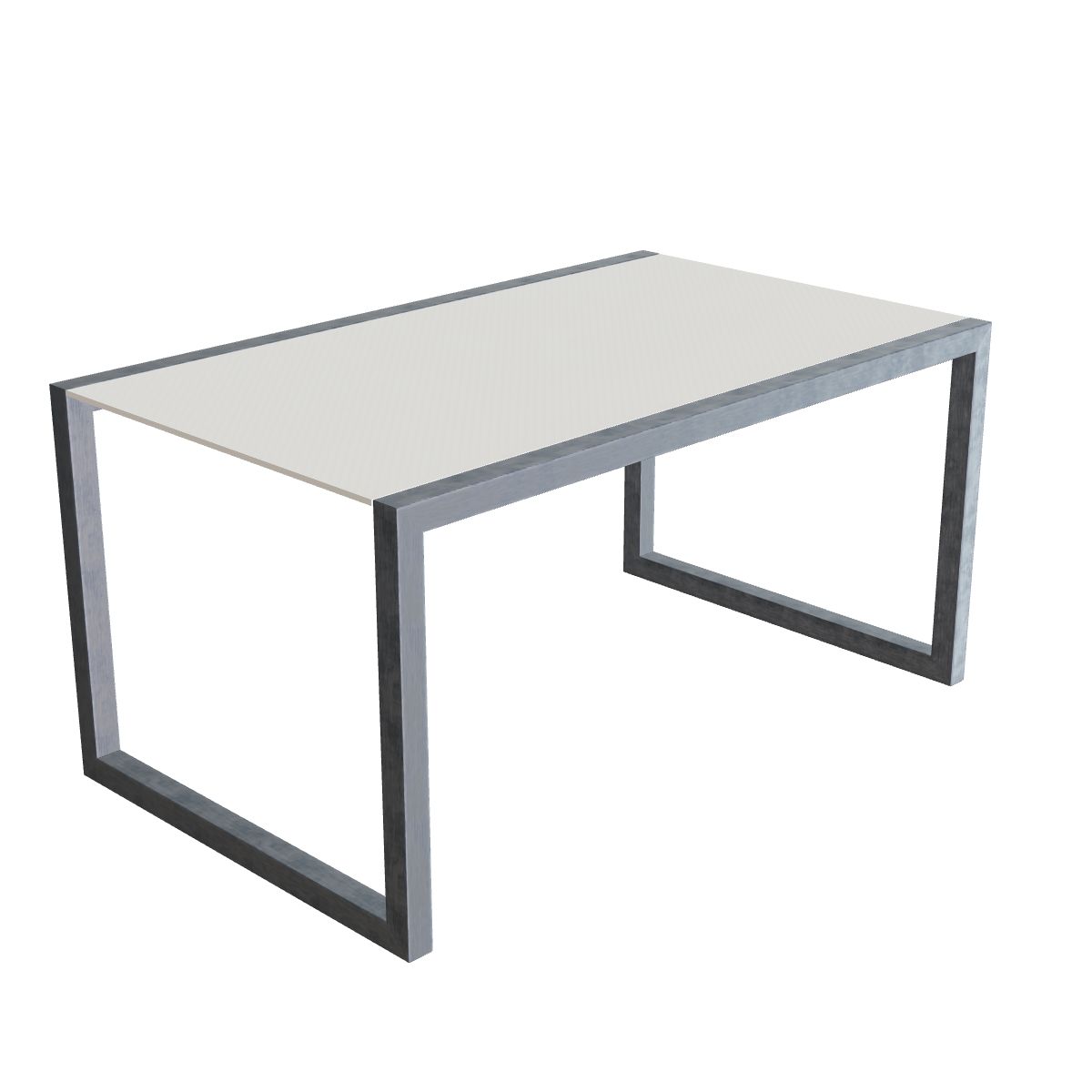 Royal Botania Ninix Tisch 150 x 90 cm, Gestell Edelstahl elektropoliert, Keramik weiß (white)