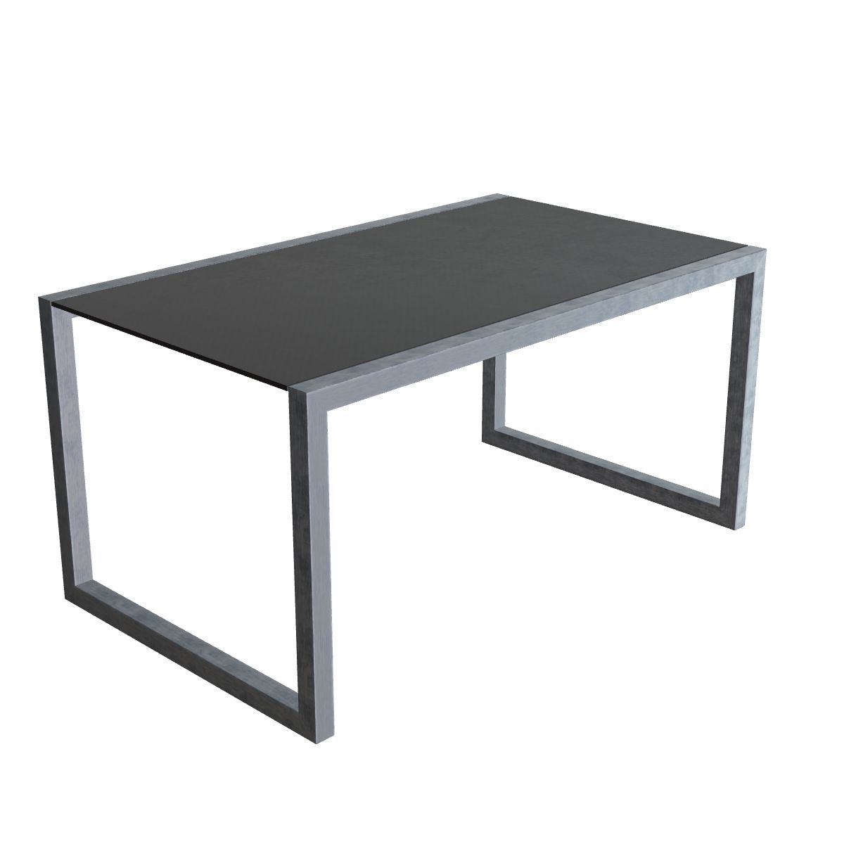 Royal Botania Ninix Tisch 150 x 90 cm, Gestell Edelstahl elektropoliert, Keramik schwarz (black)