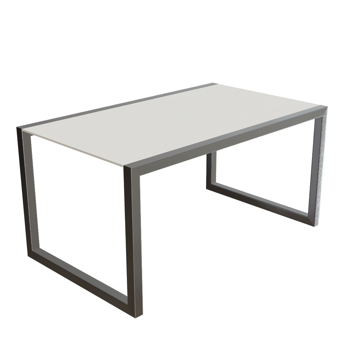 Royal Botania Ninix Tisch 150 x 90 cm, Gestell Edelstahl gebürstet, Keramik weiß (white)