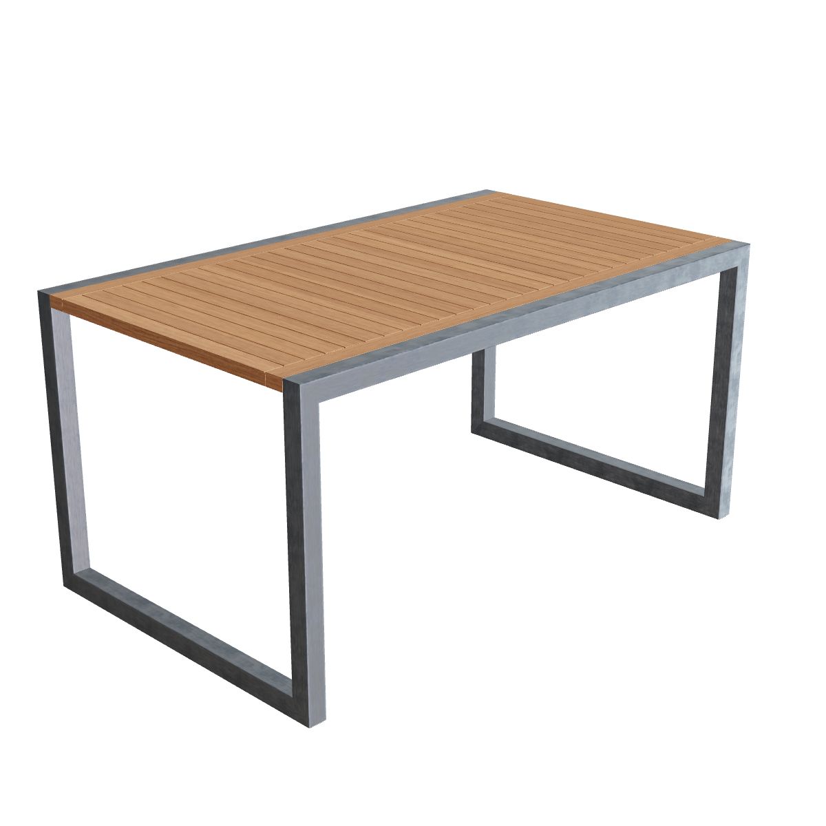 Royal Botania Ninix Tisch 150 x 90 cm, Gestell Edelstahl elektropoliert, Teak