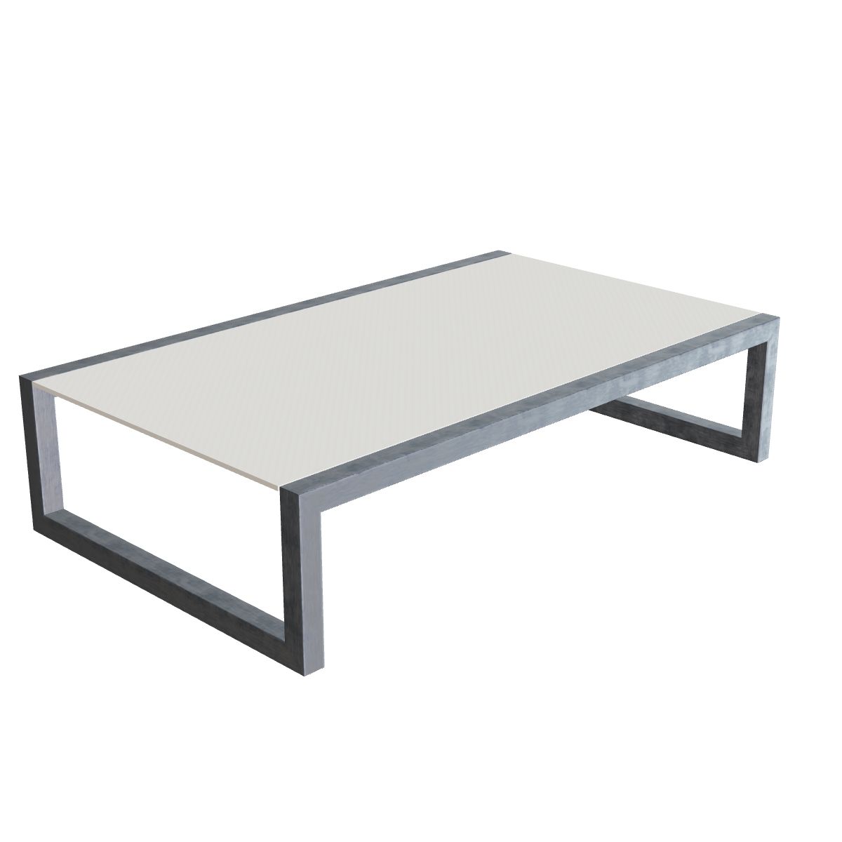 Royal Botania Ninix Loungetisch 150 x 90 cm, Gestell Edelstahl elektropoliert, Keramik weiß (white)