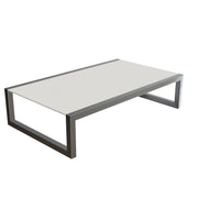 Royal Botania Ninix Loungetisch 150 x 90 cm, Gestell Edelstahl gebürstet, Keramik weiß (white)
