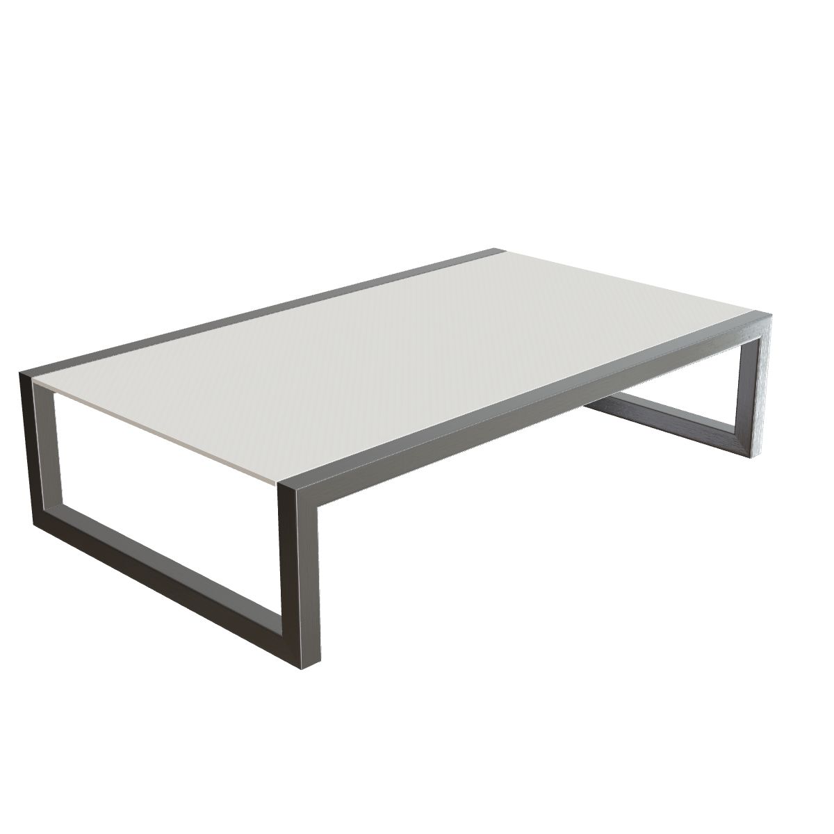 Royal Botania Ninix Loungetisch 150 x 90 cm, Gestell Edelstahl gebürstet, Keramik weiß (white)
