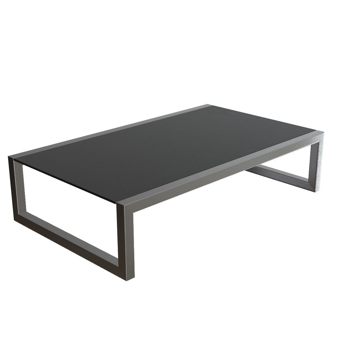 Royal Botania Ninix Loungetisch 150 x 90 cm, Gestell Edelstahl gebürstet, Keramik schwarz (black)