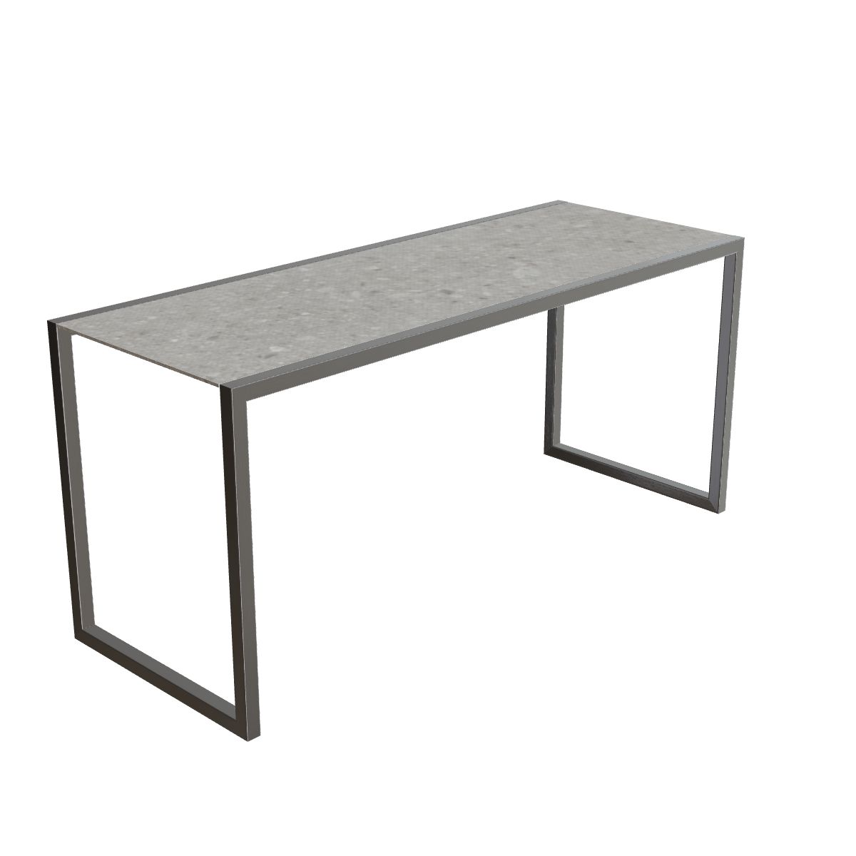 Royal Botania Ninix Bartisch 240 x 90 cm, Gestell Edelstahl gebürstet, Keramik grau gemustert (Ceppo Dolomitica)