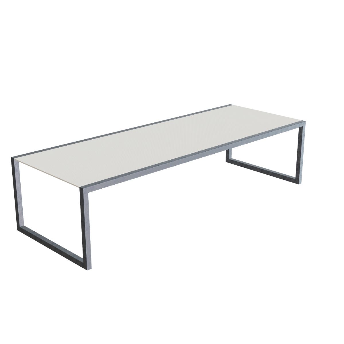 Royal Botania Ninix Tisch 300 x 110 cm, Gestell Edelstahl elektropoliert, Keramik weiß (white)