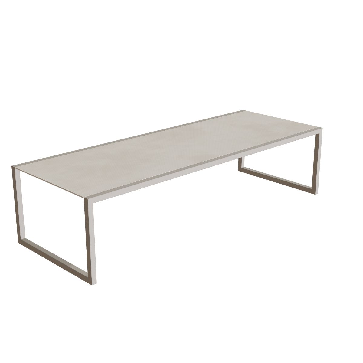 Royal Botania Ninix Tisch 300 x 110 cm, Gestell pebble, Keramik zementgrau (Cemento Luminoso)