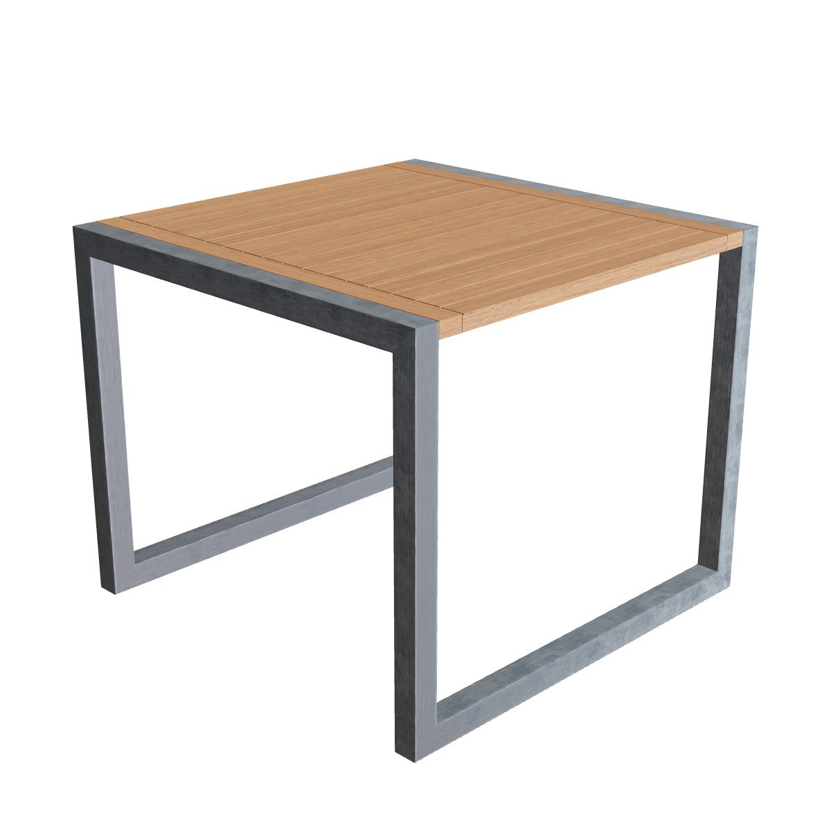Royal Botania Ninix Tisch 90 x 90 cm, Gestell Edelstahl elektropoliert, Teak