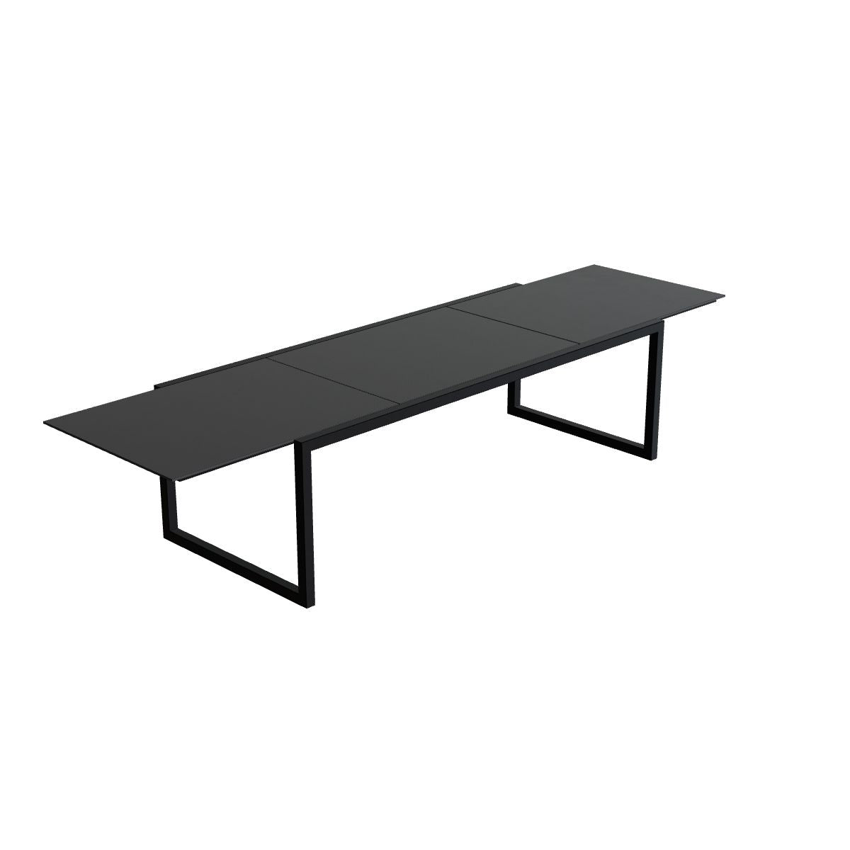 Royal Botania Ninix Tisch ausziehbar 240–360 cm, Gestell anthrazit, Keramik schwarz (black)