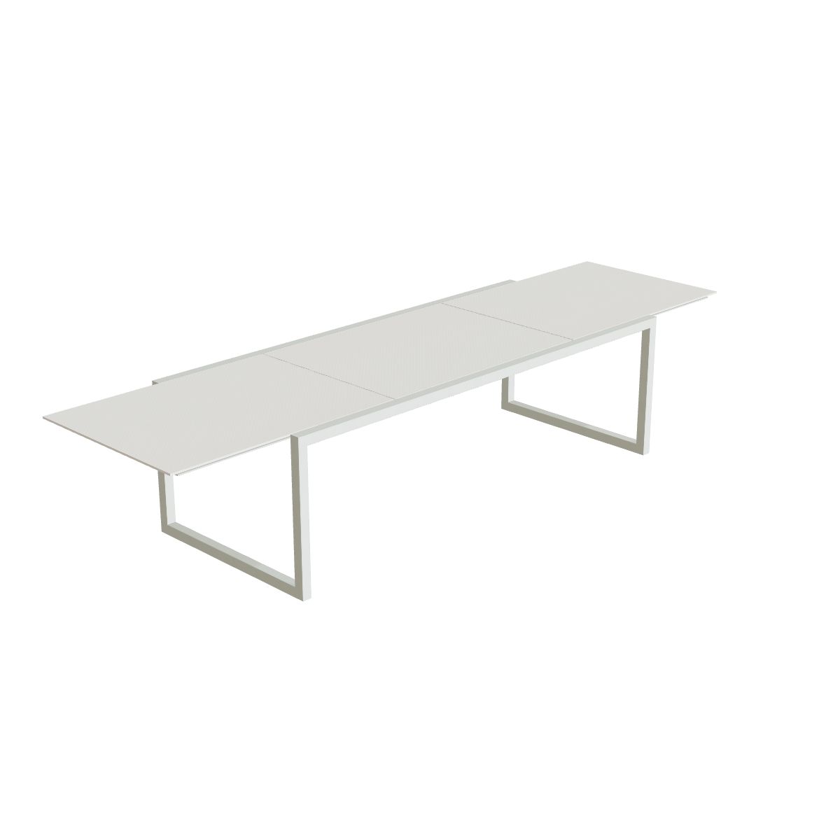 Royal Botania Ninix Tisch ausziehbar 240–360 cm, Gestell weiß, Keramik weiß (white)