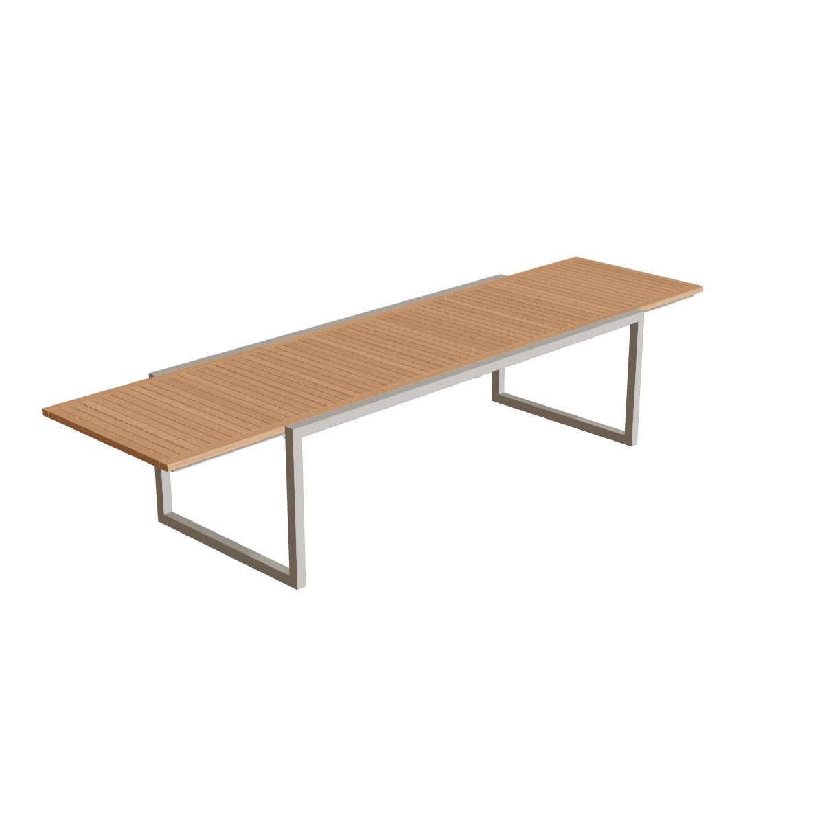 Royal Botania Ninix Tisch ausziehbar 240–360 cm, Gestell pebble, Teak