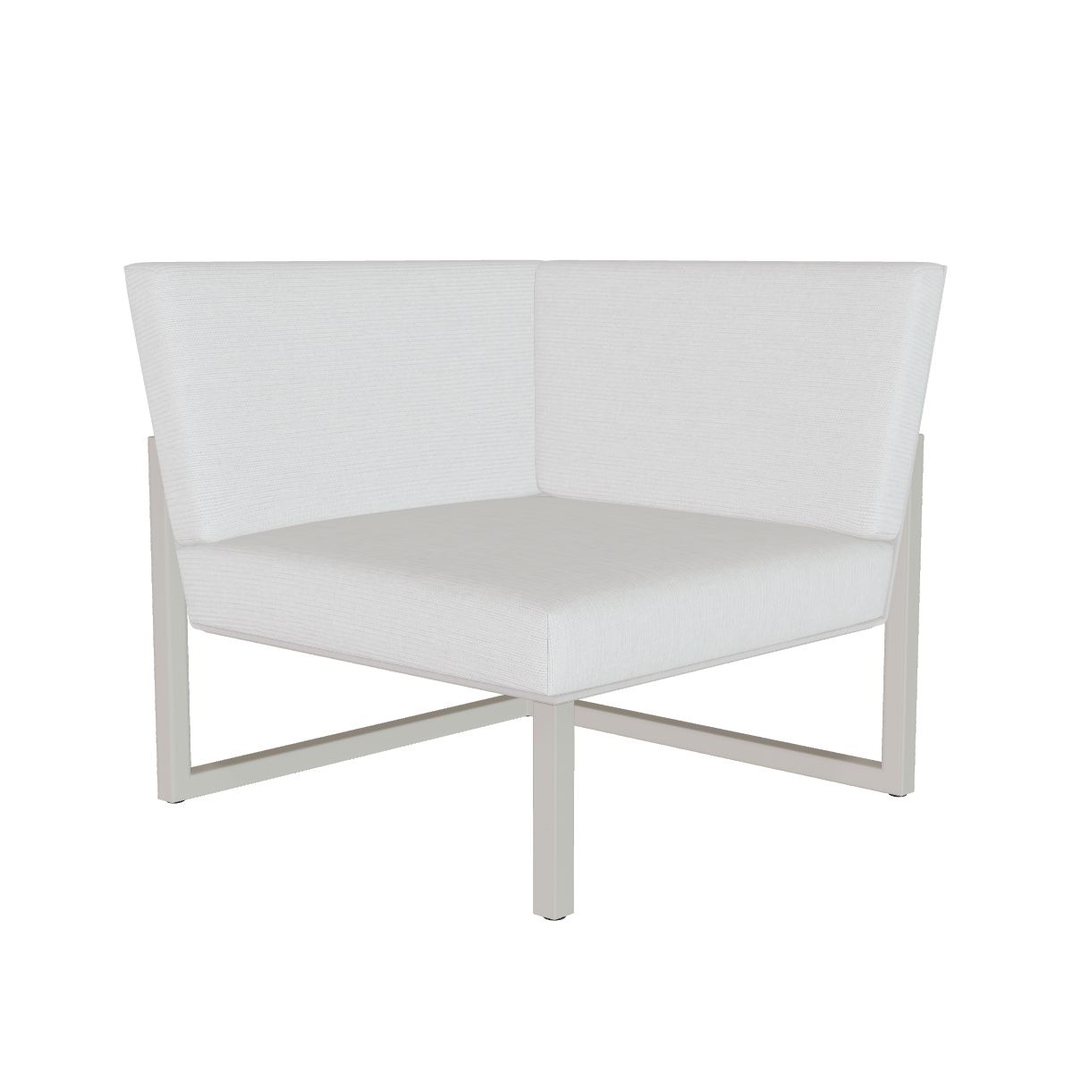 Royal Botania Ninix Lounge Eckelement 80CT, Gestell pebble, Batyline perlgrau (pearl grey)