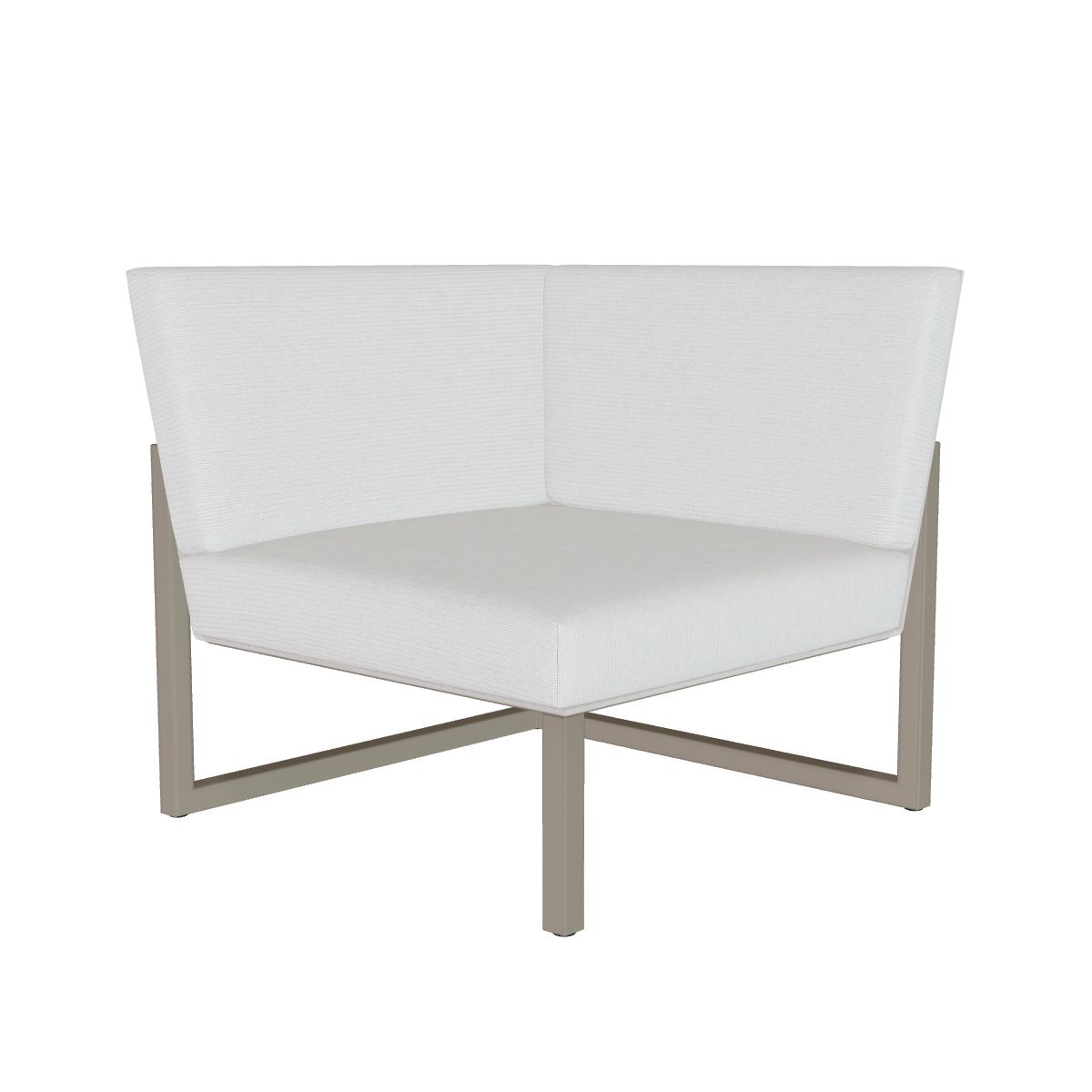 Royal Botania Ninix Lounge Eckelement 80CT, Gestell sand, Batyline perlgrau (pearl grey)