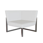 Royal Botania Ninix Lounge Eckelement 80CT, Edelstahl gebürstet, Batyline weiß (white)