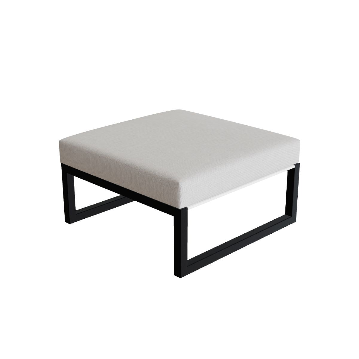 Royal Botania Ninix Lounge Fußhocker 80FT, Gestell anthrazit, Batyline schwarz (black)