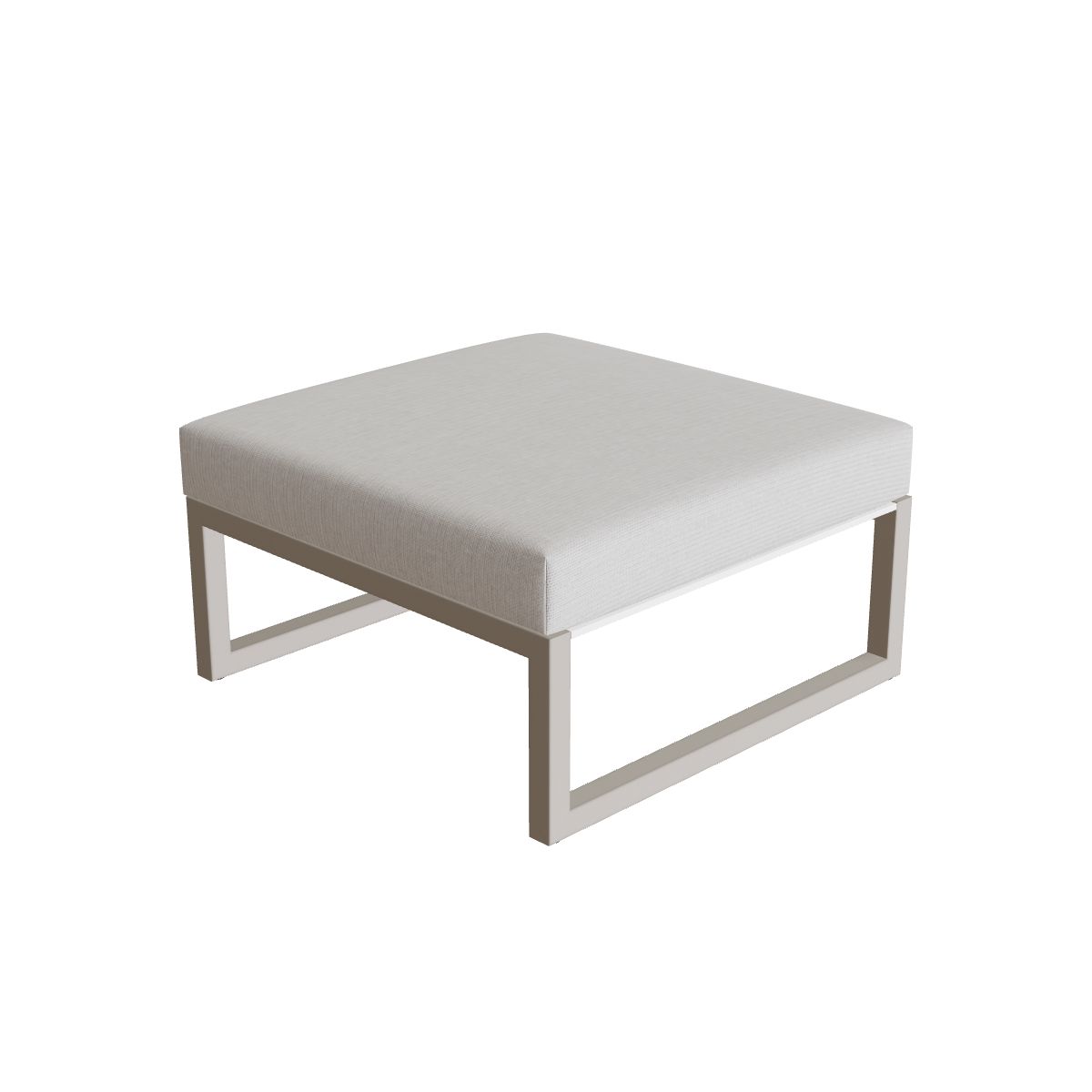 Royal Botania Ninix Lounge Fußhocker 80FT, Gestell pebble, Batyline perlgrau (pearl grey)