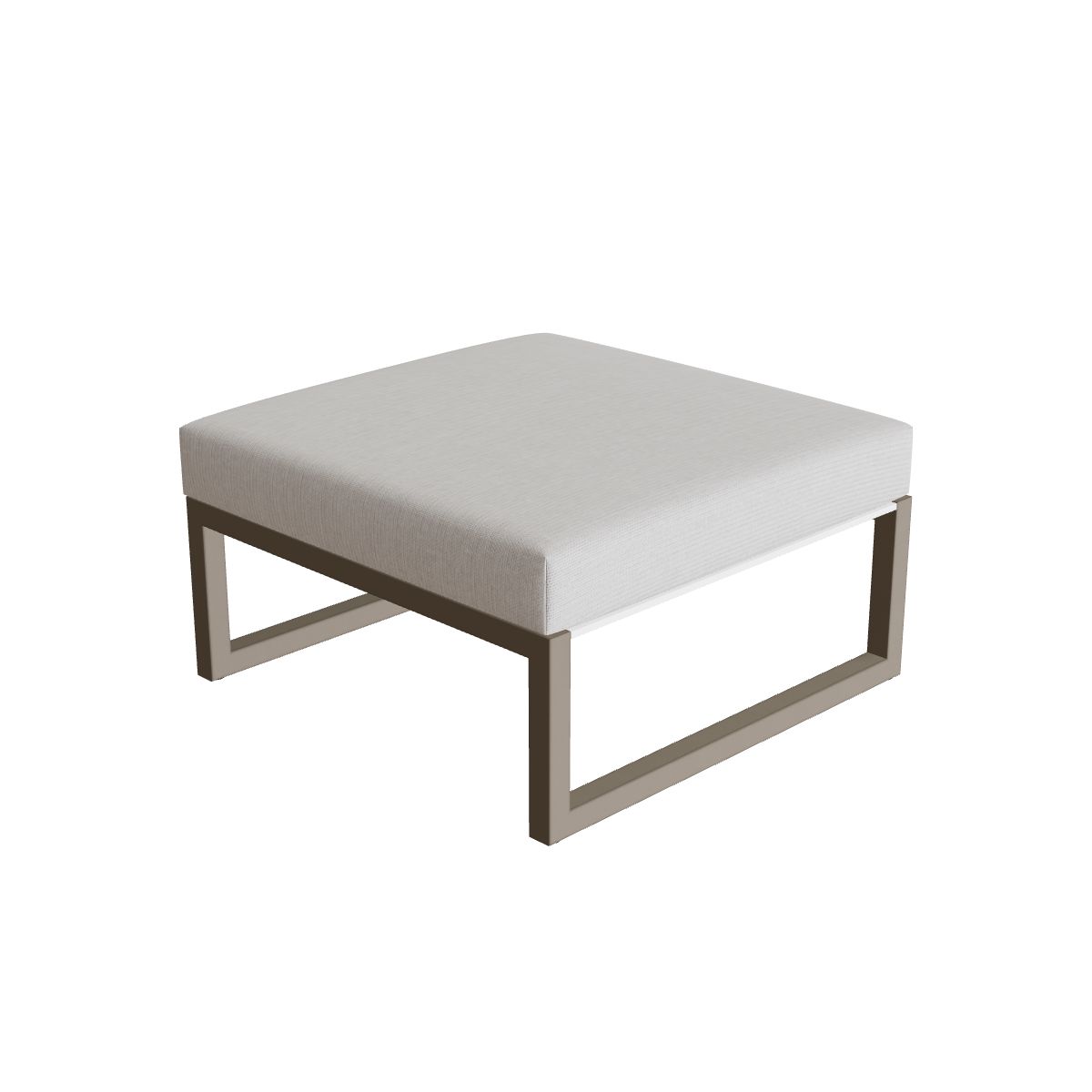 Royal Botania Ninix Lounge Fußhocker 80FT, Gestell sand, Batyline perlgrau (pearl grey)