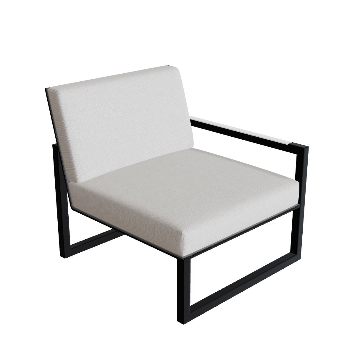 Royal Botania Ninix Lounge Endelement 80LT links, Gestell anthrazit, Batyline schwarz (black)