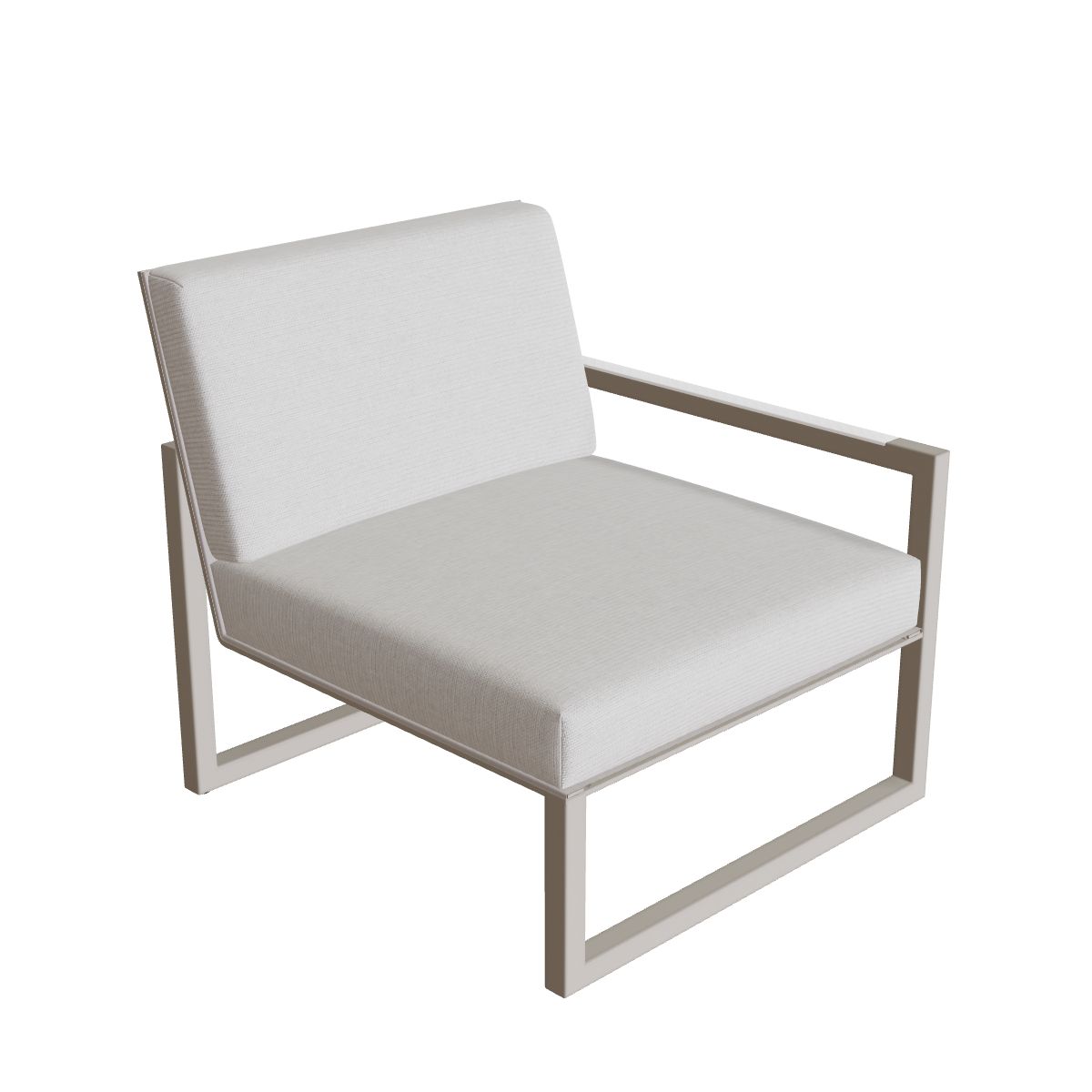 Royal Botania Ninix Lounge Endelement 80LT links, Gestell pebble, Batyline perlgrau (pearl grey)