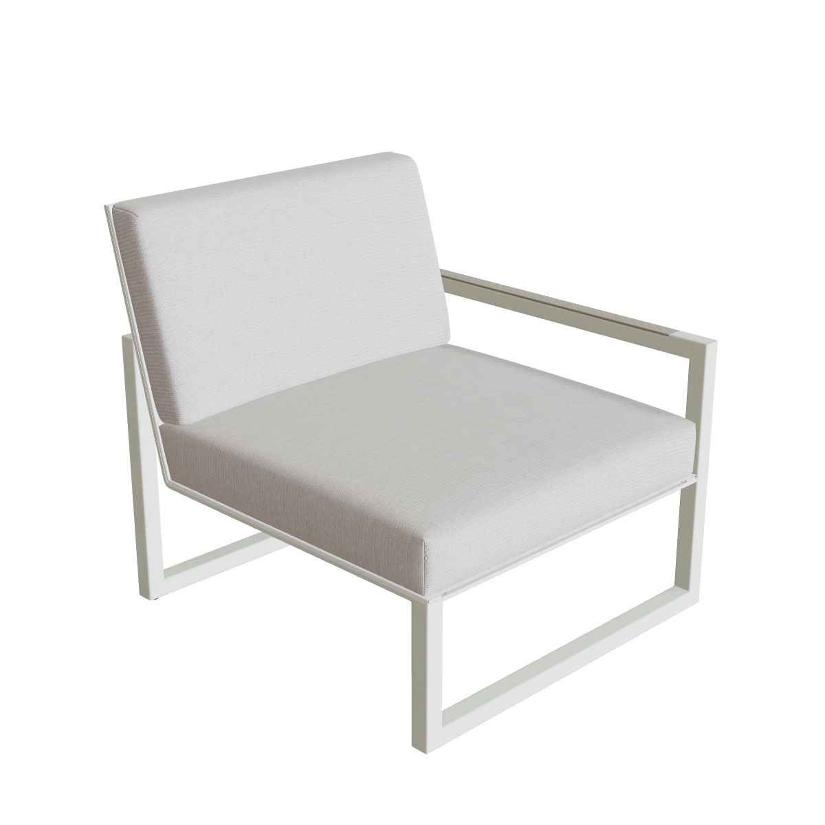 Royal Botania Ninix Lounge Endelement 80LT links, Gestell weiß, Batyline weiß (white)