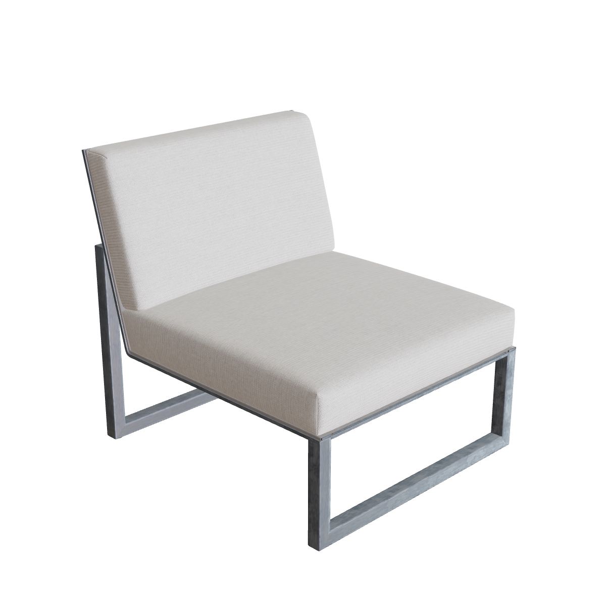 Royal Botania Ninix Lounge Einzelsitzer 80T, Edelstahl elektropoliert, Batyline cappuccino