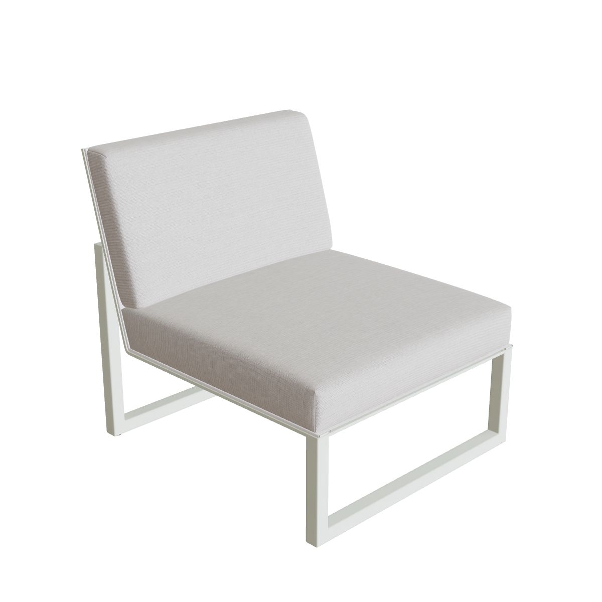 Royal Botania Ninix Lounge Einzelsitzer 80T, Gestell weiß, Batyline weiß (white)
