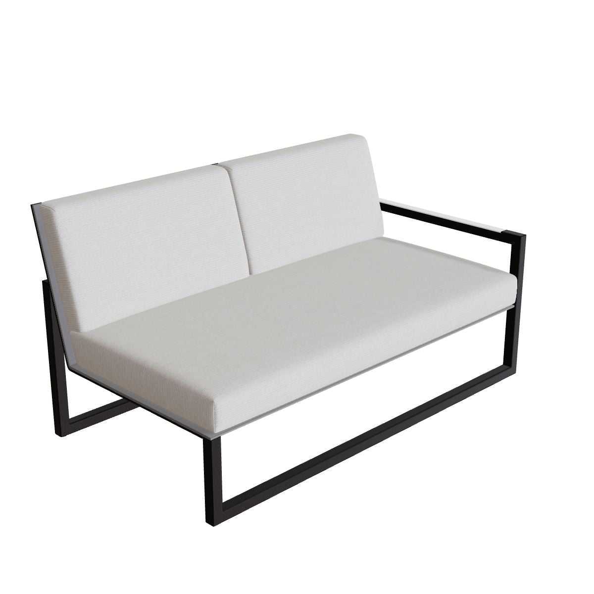 Royal Botania Ninix Lounge Zweisitzer 160LT links, Gestell bronze, Batyline graphit (graphite)