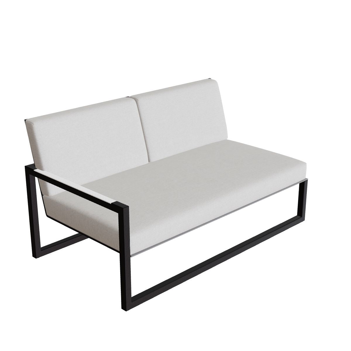 Royal Botania Ninix Lounge Zweisitzer 160RT rechts, Gestell bronze, Batyline graphit (graphite)