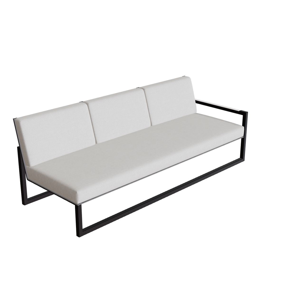 Royal Botania Ninix Lounge Dreisitzer 240LT links, Gestell bronze, Batyline graphit (graphite)