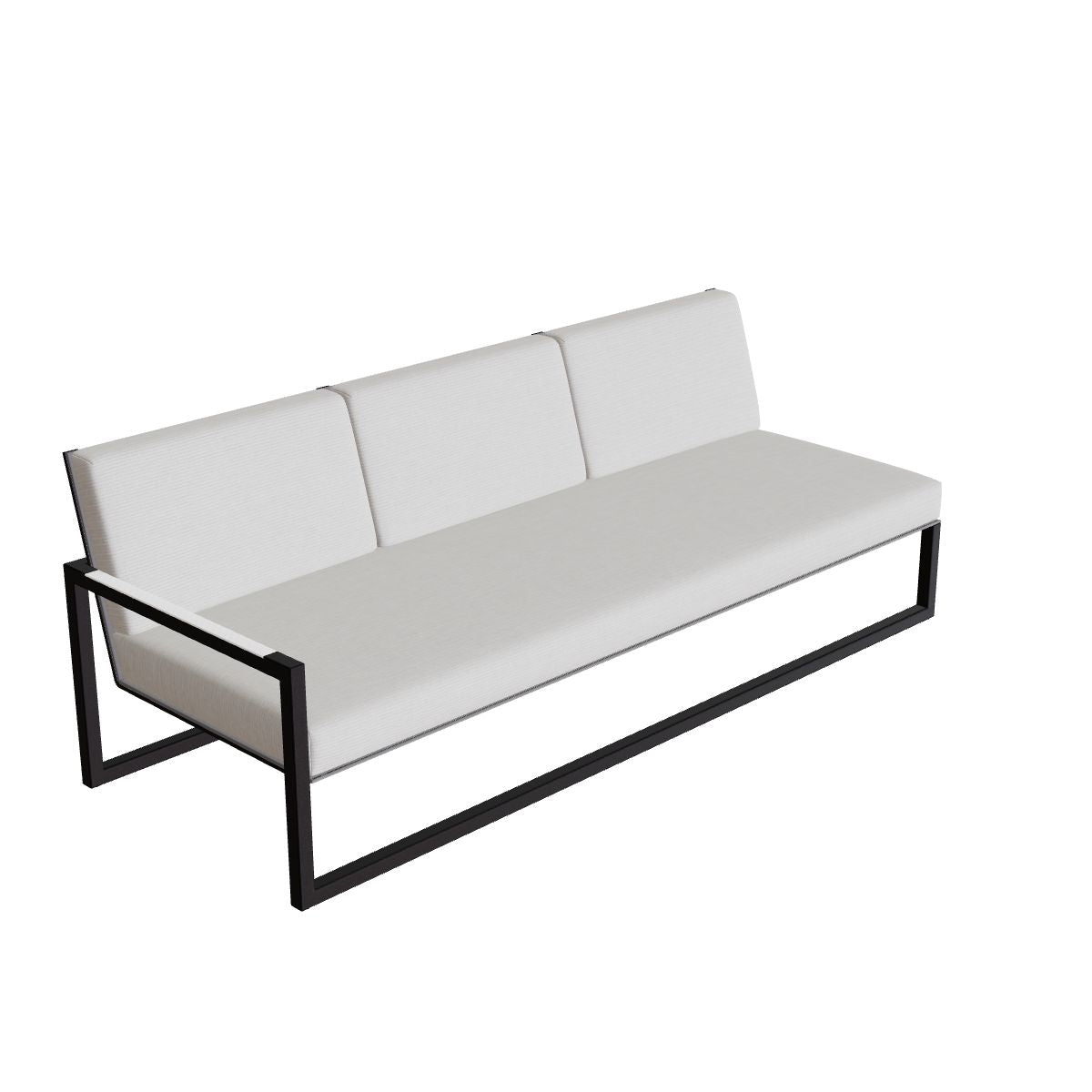 Royal Botania Ninix Lounge Dreisitzer 240RT rechts, Gestell bronze, Batyline graphit (graphite)
