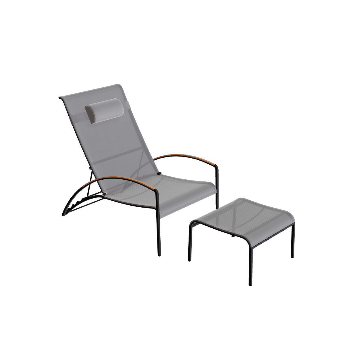 Royal Botania QT Sonnenliege, Gestell bronze, Batyline graphit (graphite)