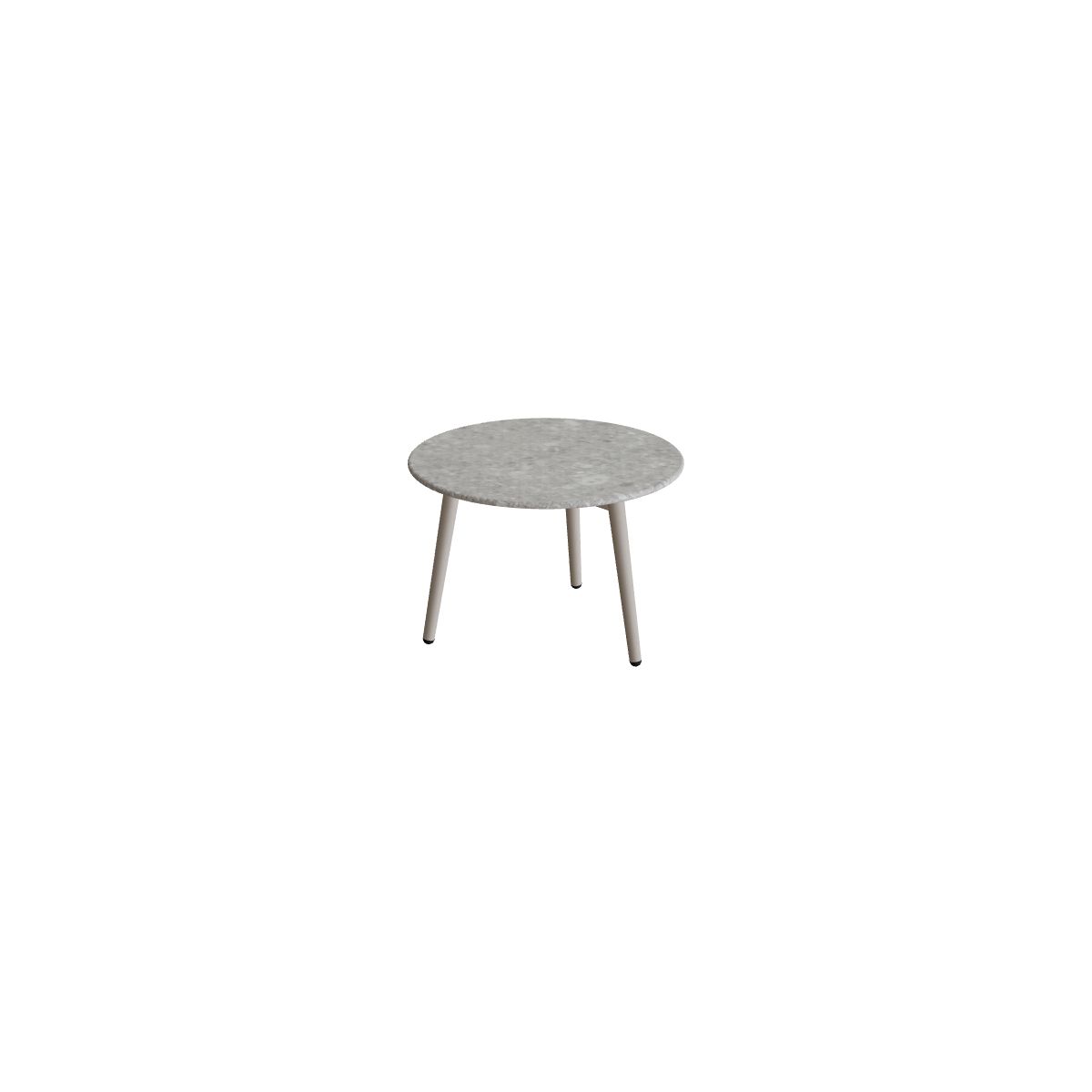 Royal Botania Styletto Beistelltisch 40 cm, Alu pebble, Keramik grau gemustert (Ceppo Dolomitica)