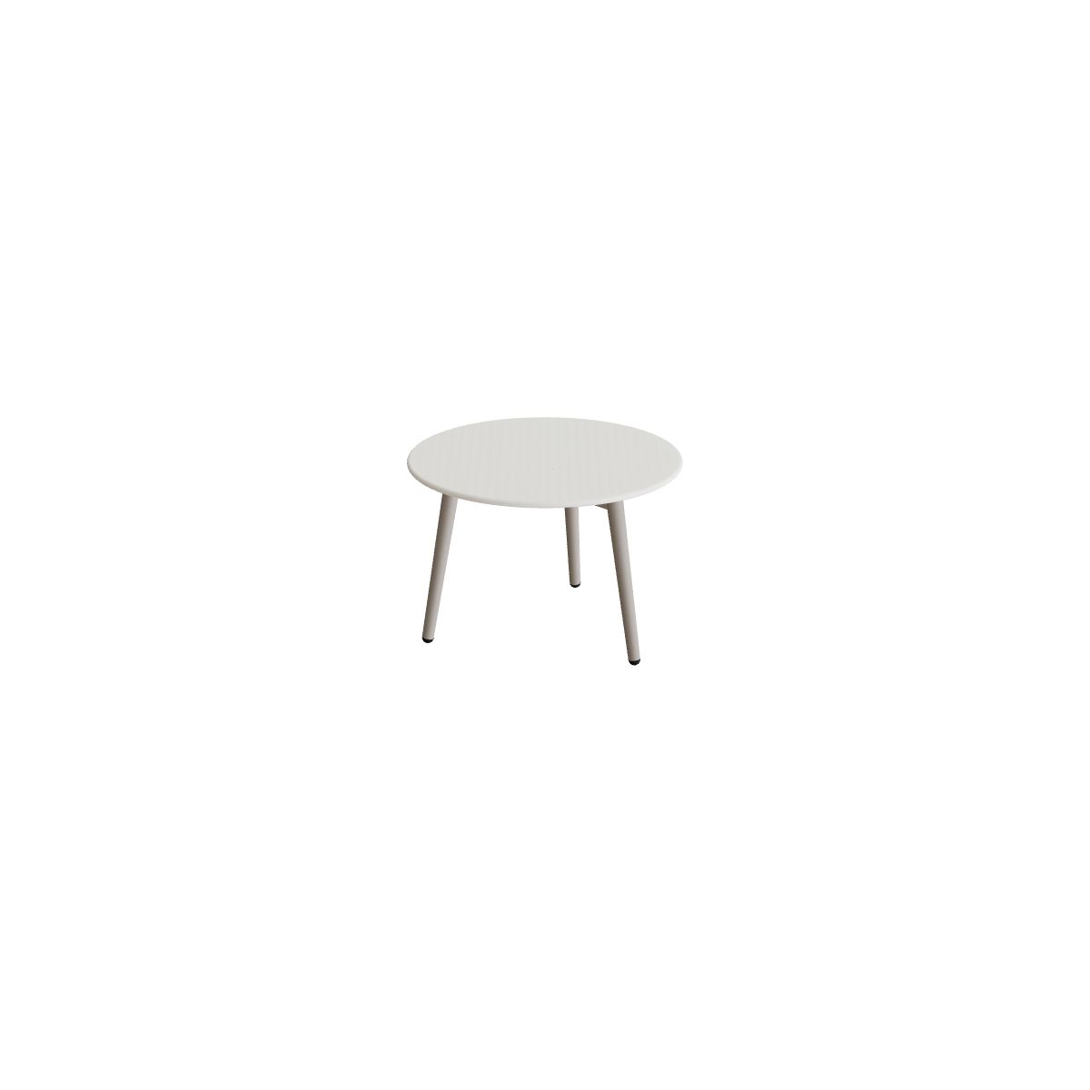 Royal Botania Styletto Beistelltisch 40 cm, Alu pebble, Keramik weiß (white)