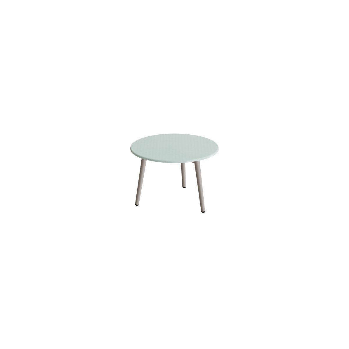 Royal Botania Styletto Beistelltisch 40 cm mit Lavasteinplatte, Alu pebble, Lavastein emailliert jade