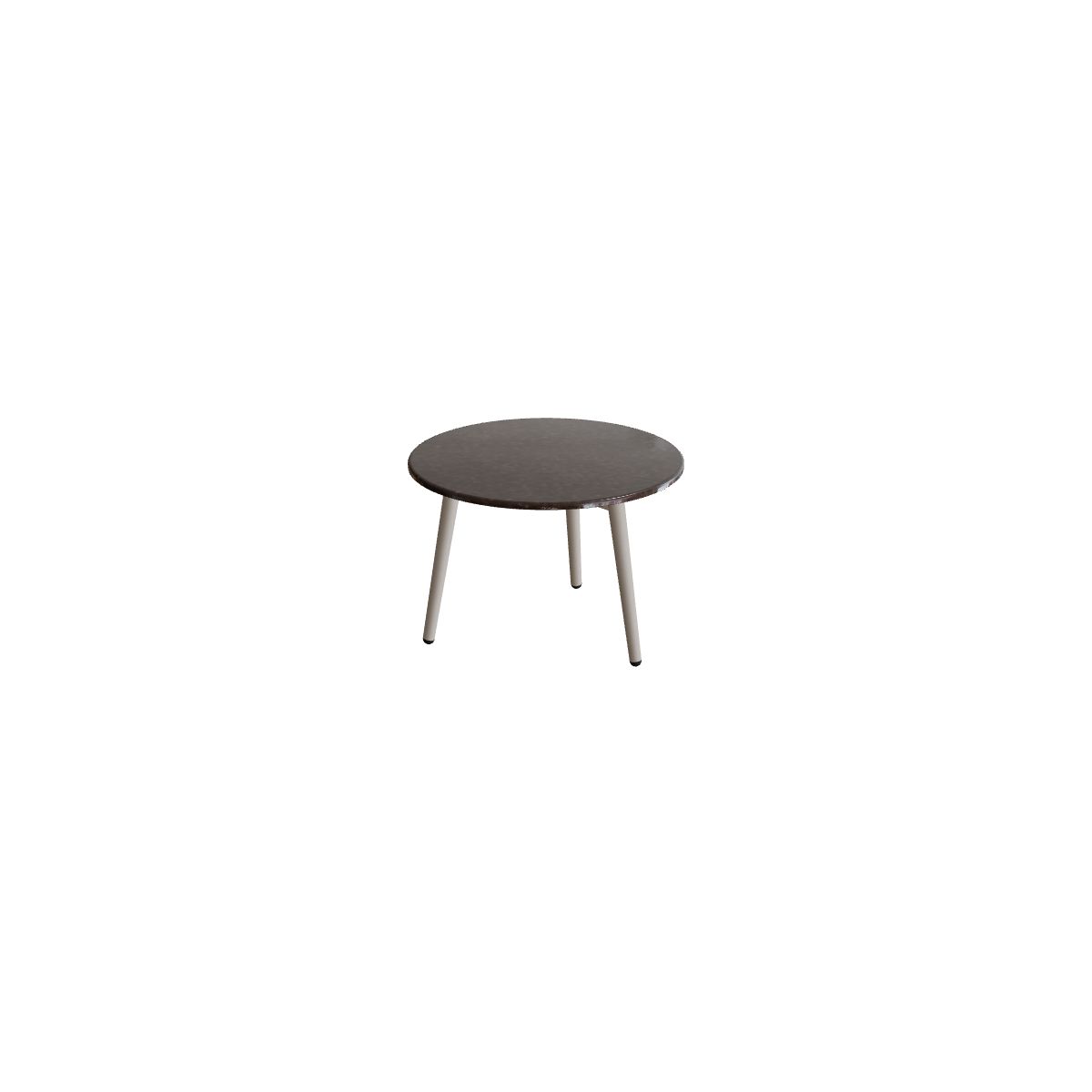 Royal Botania Styletto Beistelltisch 40 cm mit Lavasteinplatte, Alu pebble, Lavastein emailliert lava