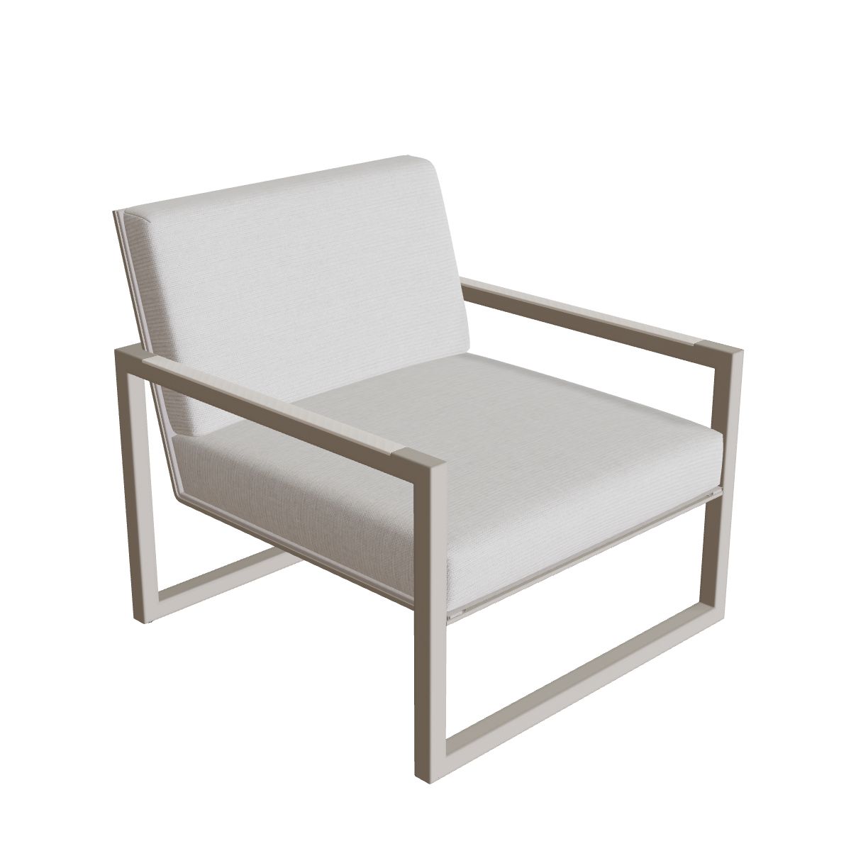 Royal Botania Ninix Lounge Sessel 100T, Gestell pebble, Batyline perlgrau (pearl grey)