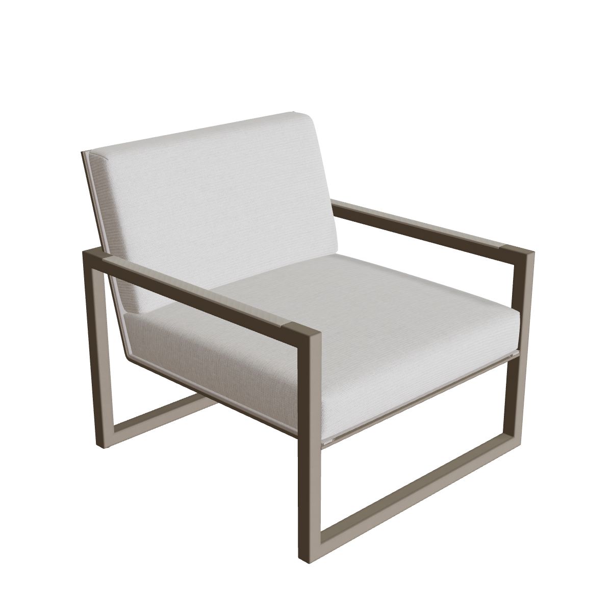 Royal Botania Ninix Lounge Sessel 100T, Gestell sand, Batyline perlgrau (pearl grey)