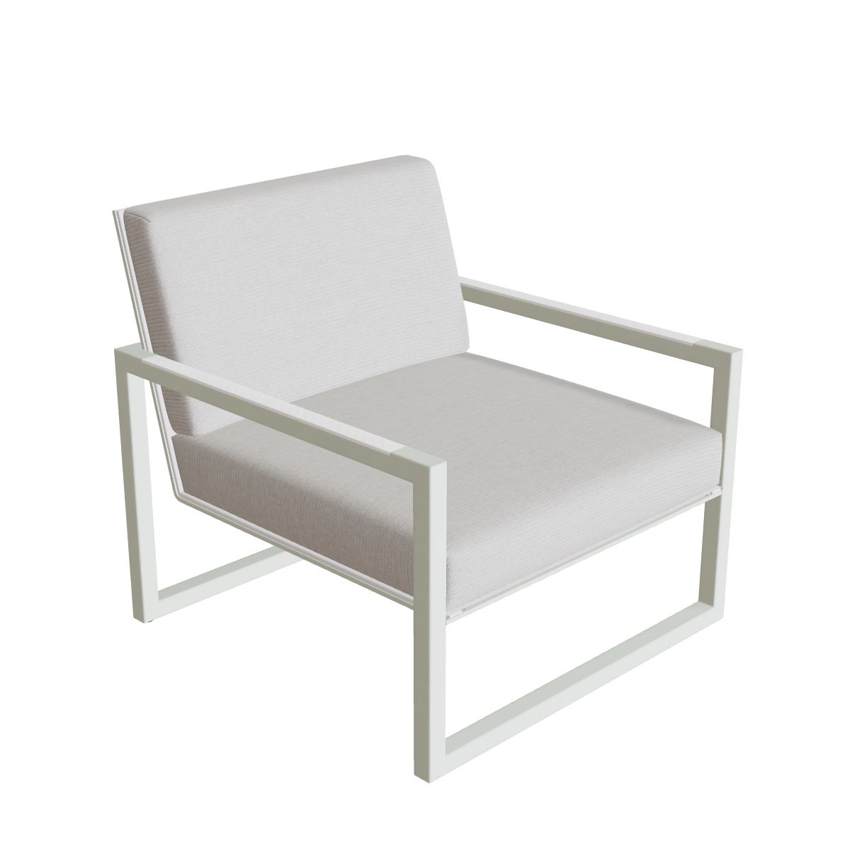 Royal Botania Ninix Lounge Sessel 100T, Gestell weiß, Batyline weiß (white)