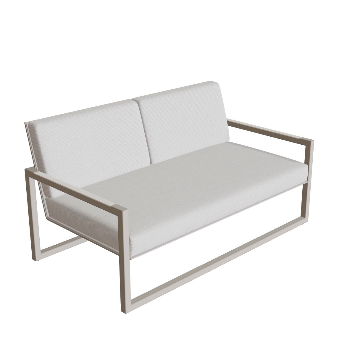 Royal Botania Ninix Lounge Sofa 160T, Gestell pebble, Batyline perlgrau (pearl grey)