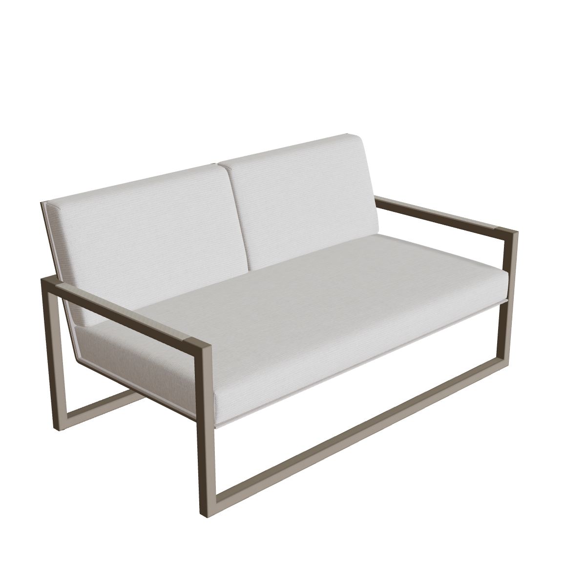 Royal Botania Ninix Lounge Sofa 160T, Gestell sand, Batyline perlgrau (pearl grey)