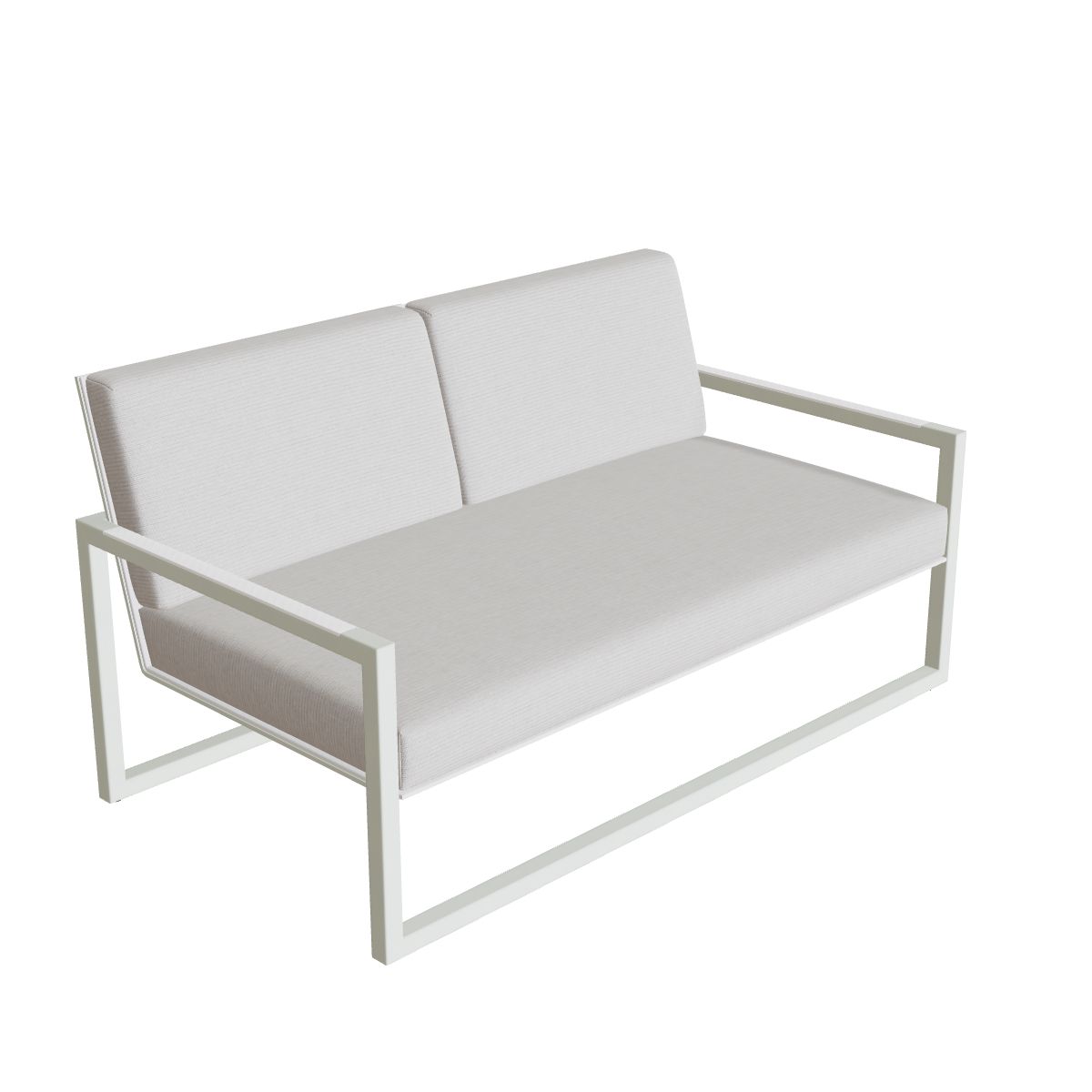 Royal Botania Ninix Lounge Sofa 160T, Gestell weiß, Batyline weiß (white)