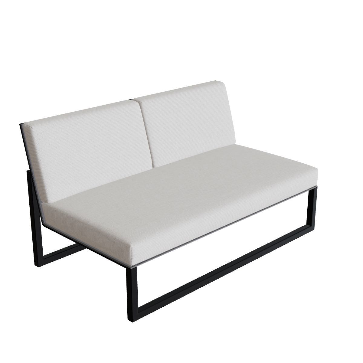 Royal Botania Ninix Lounge Zweisitzer 160ZT, Gestell anthrazit, Batyline schwarz (black)