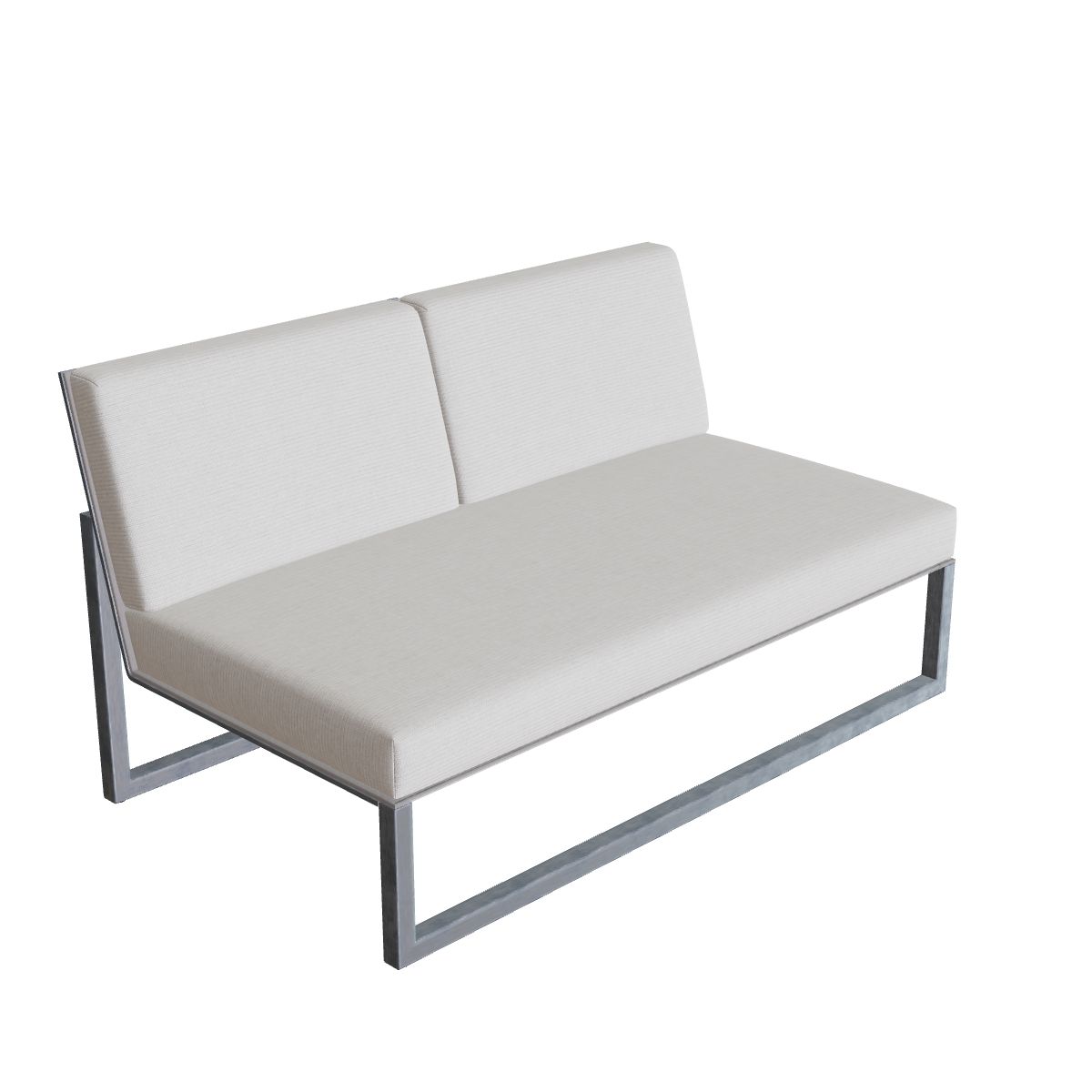 Royal Botania Ninix Lounge Zweisitzer 160ZT, Edelstahl elektropoliert, Batyline cappuccino