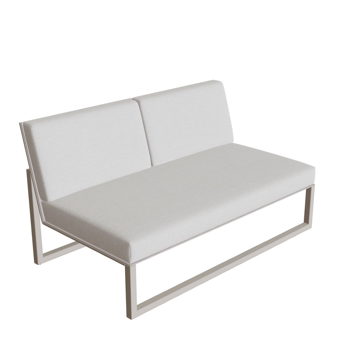 Royal Botania Ninix Lounge Zweisitzer 160ZT, Gestell pebble, Batyline perlgrau (pearl grey)
