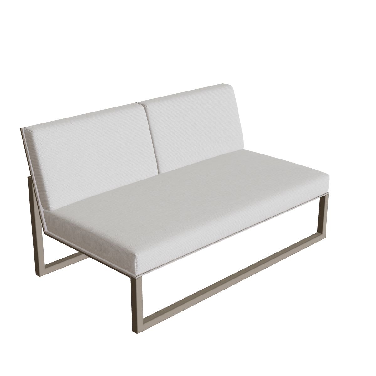 Royal Botania Ninix Lounge Zweisitzer 160ZT, Gestell sand, Batyline perlgrau (pearl grey)