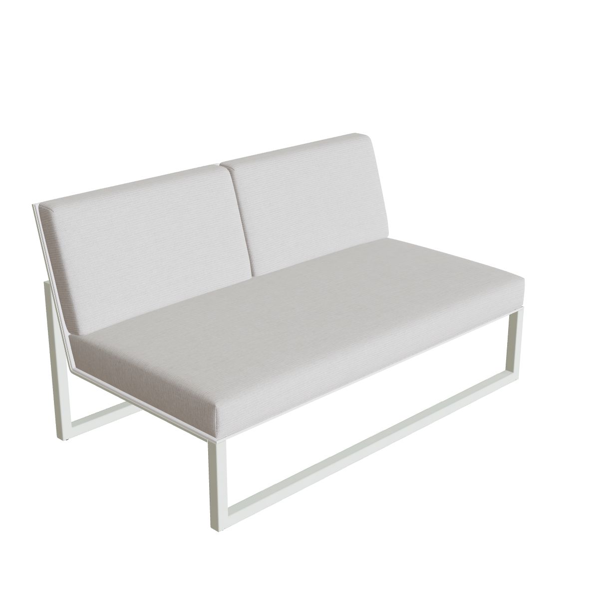 Royal Botania Ninix Lounge Zweisitzer 160ZT, Gestell weiß, Batyline weiß (white)