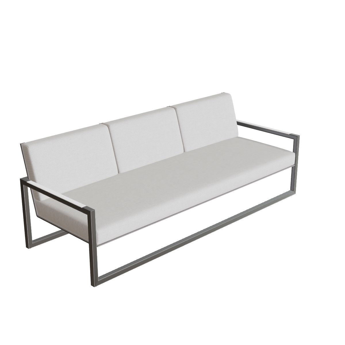 Royal Botania Ninix Lounge Sofa 240T, Edelstahl gebürstet, Batyline cappuccino