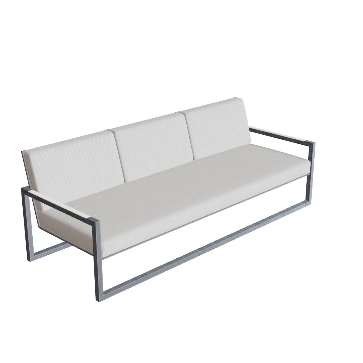 Royal Botania Ninix Lounge Sofa 240T, Edelstahl elektropoliert, Batyline cappuccino